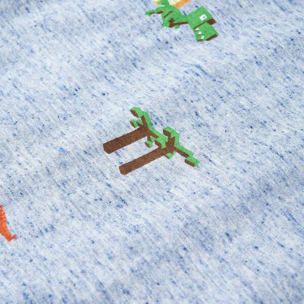 Otro&scaron;ka majica s kratkimi rokavi modra melange 128