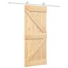 vidaXL Drsna vrata 85 x 210 cm Masiven borov les (neobdelan)