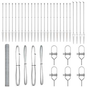 vidaXL Steber ograje. Srebrna