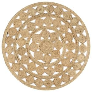 vidaXL Preproga iz ročno pletene jute 120 cm