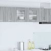 vidaXL Viseča omarica z vrati Siva Sonoma in bela 80 x 31 x 40 cm