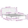 vidaXL Konstrukcija postelje Rjava 160 x 200 cm Masivno borovo les