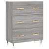 vidaXL Komoda siva sonoma 69,5x34x90 cm inženirski les