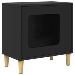 vidaXL Mačja hi&scaron;a Črna 51 x 30 x 52 cm Inženirski les