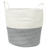 vidaXL Ko&scaron;ara za shranjevanje siva in bela &Oslash;43x38cm bombaž
