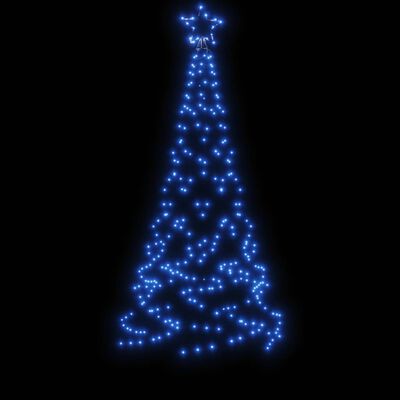 vidaXL Božično drevo s konico modro 200 LED 180 cm