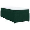 vidaXL Box spring postelja z vzmetnico temno zelena 80x200 cm žamet