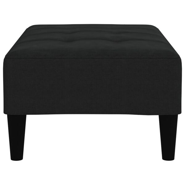 vidaXL Stolček črna tkanina iz mikrovlaken