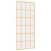 vidaXL Drsna vrata zlata 90x205 cm prozorno ESG steklo in aluminij