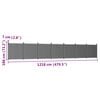 vidaXL Ograjni panel rjav 1218x186 cm WPC