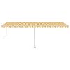 vidaXL Prostostoječa avtomatska tenda 600x300 cm rumena/bela