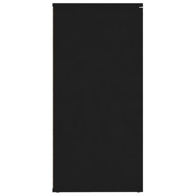 vidaXL Komoda črna 160x36x75 cm iverna plošča