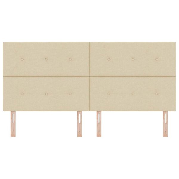 vidaXL Vzglavje z vzglavjem krema 200 cm Umjetno usnje