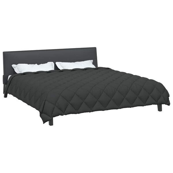 vidaXL Zimska posteljnina Antracit 220 x 240 cm Mikrovlakna