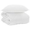 vidaXL Poletna odeja z blazino 2 pcs Bela Mikrovlakna