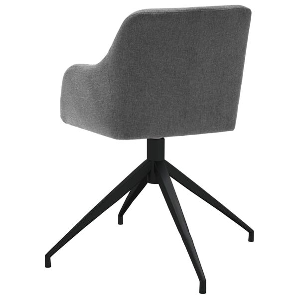 vidaXL Vrtljivi jedilni stoli 4 kosi svetlo sivo blago