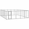 vidaXL Zunanji pasji boks jeklo 36,3 m&sup2;