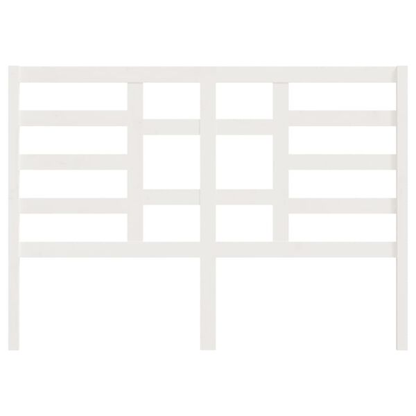 vidaXL Posteljno vzglavje belo 166x4x104 cm trdna borovina