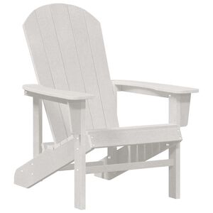 vidaXL Stol Adirondack Bela HDPE