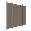 vidaXL Paravan 4-delni antracitna 200x220 cm blago