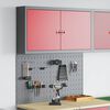 vidaXL Komplet omare in pegboard 3 pcs Rdeča 100 x 20 x 115 cm Jeklo