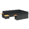 vidaXL Patio Sofa Set 11-sedežni Black