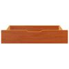 vidaXL Predal za posteljo 2 kosa rjava 85x55x17 cm trdna borovina