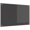 vidaXL Kuhinjski panel Temno siva 80 x 50 cm kaljeno steklo