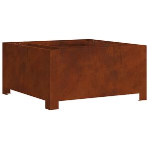 vidaXL Kamin za ogenj Rjav 60 x 60 x 30 cm Vremensko odporno jeklo