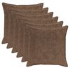 vidaXL Prevleka za blazino 6 kos HOUTEN Svetlo rjava 80 x 80 cm