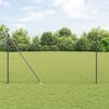 vidaXL Ograja s stebrom Siva 1,5 x 10 m Jeklo in PVC