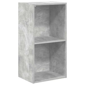 vidaXL Knjižna omara 2-nadstropna betonsko siva 40x30x76,5 cm