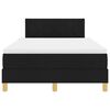 vidaXL LED Box Spring Postelja z vzmetnico Črna 120 x 190 cm blago