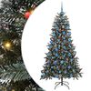 vidaXL Umestno božično drevo Zelena 180 cm PVC, plastika in jeklo