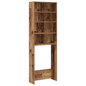 vidaXL omara za pralni stroj Old Wood 64x24x190 cm