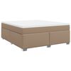 vidaXL Box spring postelja z vzmetnico kapučino 180x200cm umetno usnje