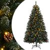 vidaXL Umetna novoletna jelka 300 LED diod 240 cm