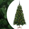 vidaXL Umetna božična jelka z bučko 150 cm 150 LED Toplo bela PVC