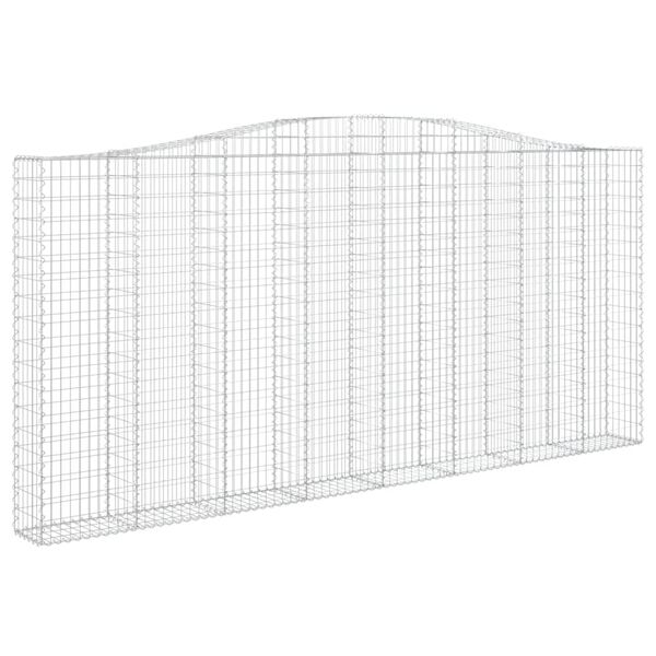 vidaXL Obokane gabion ko&scaron;are 3 kosi 400x30x180/200 cm pocinkano železo