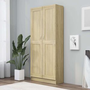 vidaXL Knjižna omara sonoma hrast 82,5x30,5x185,5 cm iverna plo&scaron;ča