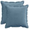 vidaXL Prevleka za blazino 2 kos HOUTEN Modra 35 x 35 cm korduroy