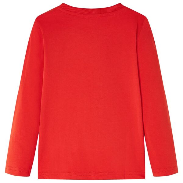 Otroška majica z dolgimi rokavi rdeča 140