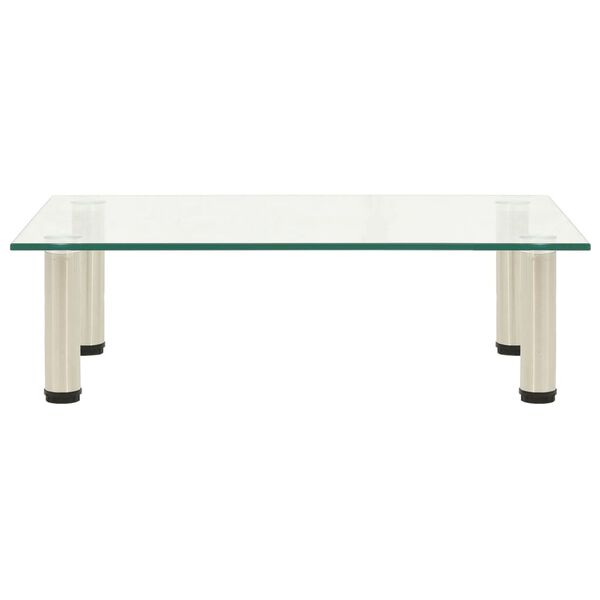 vidaXL TV stojalo prozorno 60x35x17 cm kaljeno steklo