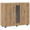 vidaXL Lesena omara Umetni hrast 88,5 x 30,5 x 73 cm Konstruiran les
