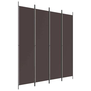 vidaXL Paravan 4-delni rjav 200x220 cm blago