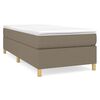 vidaXL Posteljni okvir z vzmetmi Taupe 90x190cm Tkanina