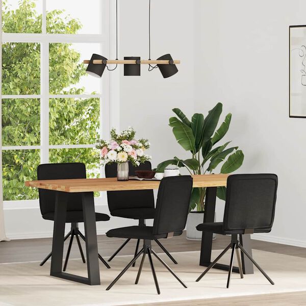 vidaXL Jedilni stoli 4 kosi črno blago