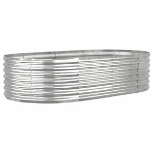 vidaXL Visoka greda iz cinkanega jekla 152x80x36 cm srebrna
