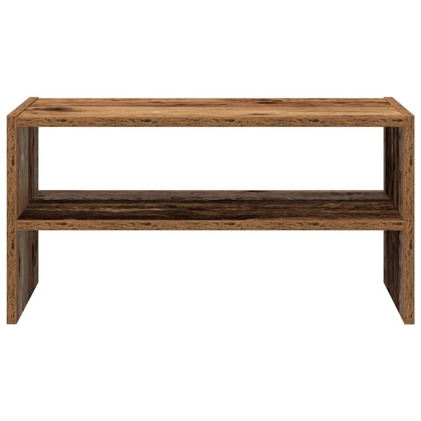 vidaXL Regal za čevlje zložljiva starinski les 60x30x30,5 cm