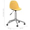 3086059 vidaXL Swivel Dining Chairs 4 pcs Yellow Fabric (2x333472)